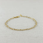 Mondsee 18k Gold Filled Ellipse Bezel CZ Bracelet | 18k Gold Filled Jewelry