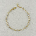 Mondsee 18k Gold Filled Ellipse Bezel CZ Bracelet | 18k Gold Filled Jewelry