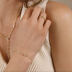 Mondsee 18k Gold Filled Round Bezel CZ Bracelet | 18k Gold Filled Jewelry