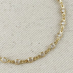 Mondsee 18k Gold Filled Round Bezel CZ Bracelet | 18k Gold Filled Jewelry