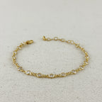 Mondsee 18k Gold Filled Round Bezel CZ Bracelet | 18k Gold Filled Jewelry