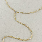 Mondsee 18k Gold Filled Round Bezel CZ Lariat Necklace | 18k Gold Filled Jewelry