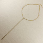 Mondsee 18k Gold Filled Round Bezel CZ Lariat Necklace | 18k Gold Filled Jewelry