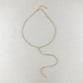 Mondsee 18k Gold Filled Round Bezel CZ Lariat Necklace | 18k Gold Filled Jewelry