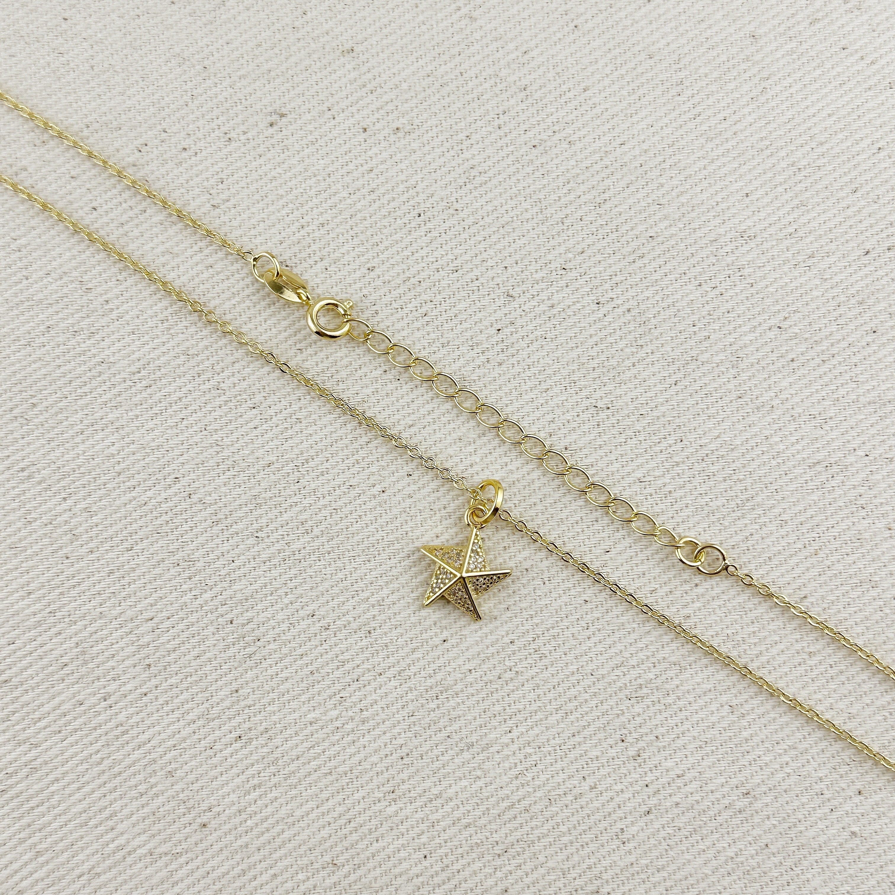 Mondsee 18k Gold Filled Stella a Mulinello CZ Necklace | 18k Gold Filled Jewelry