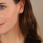18k Gold Filled Stella a Mulinello CZ Stud Earrings