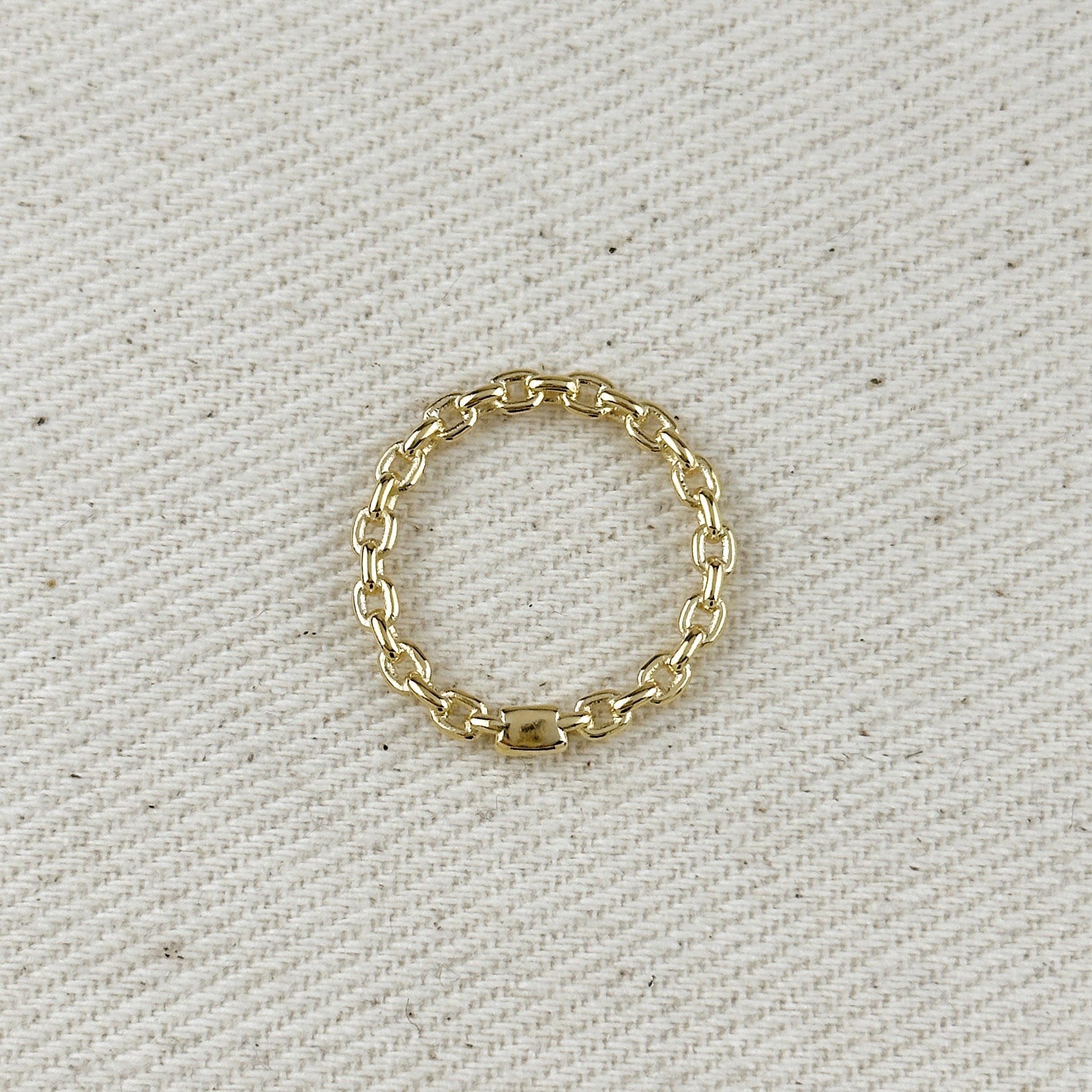 Mondsee 18k Gold Filled Crafted Chain Ring | 18k Gold Filled Jewelry