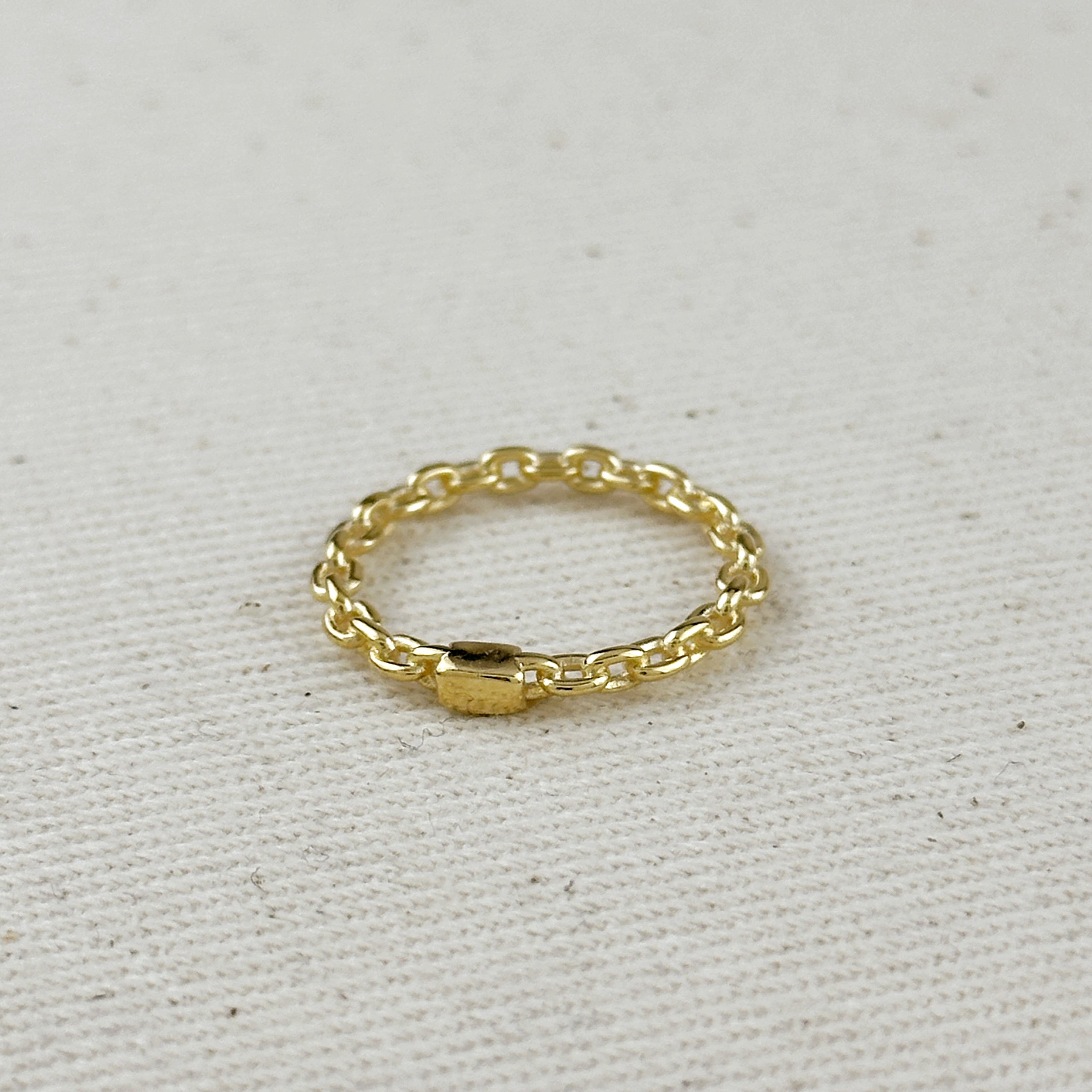 Mondsee 18k Gold Filled Crafted Chain Ring | 18k Gold Filled Jewelry