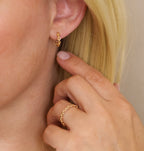Mondsee 18k Gold Filled Crafted Chain C-Hoop Earrings | 18k Gold Filled Jewelry