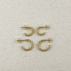 Mondsee 18k Gold Filled Crafted Chain C-Hoop Earrings | 18k Gold Filled Jewelry