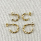 Mondsee 18k Gold Filled Crafted Chain C-Hoop Earrings | 18k Gold Filled Jewelry