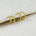 Mondsee 18k Gold Filled Crafted Chain C-Hoop Earrings | 18k Gold Filled Jewelry