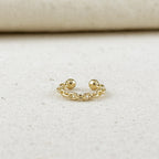 Mondsee 18k Gold Filled Crafted Chain Ear Cuff | 18k Gold Filled Jewelry
