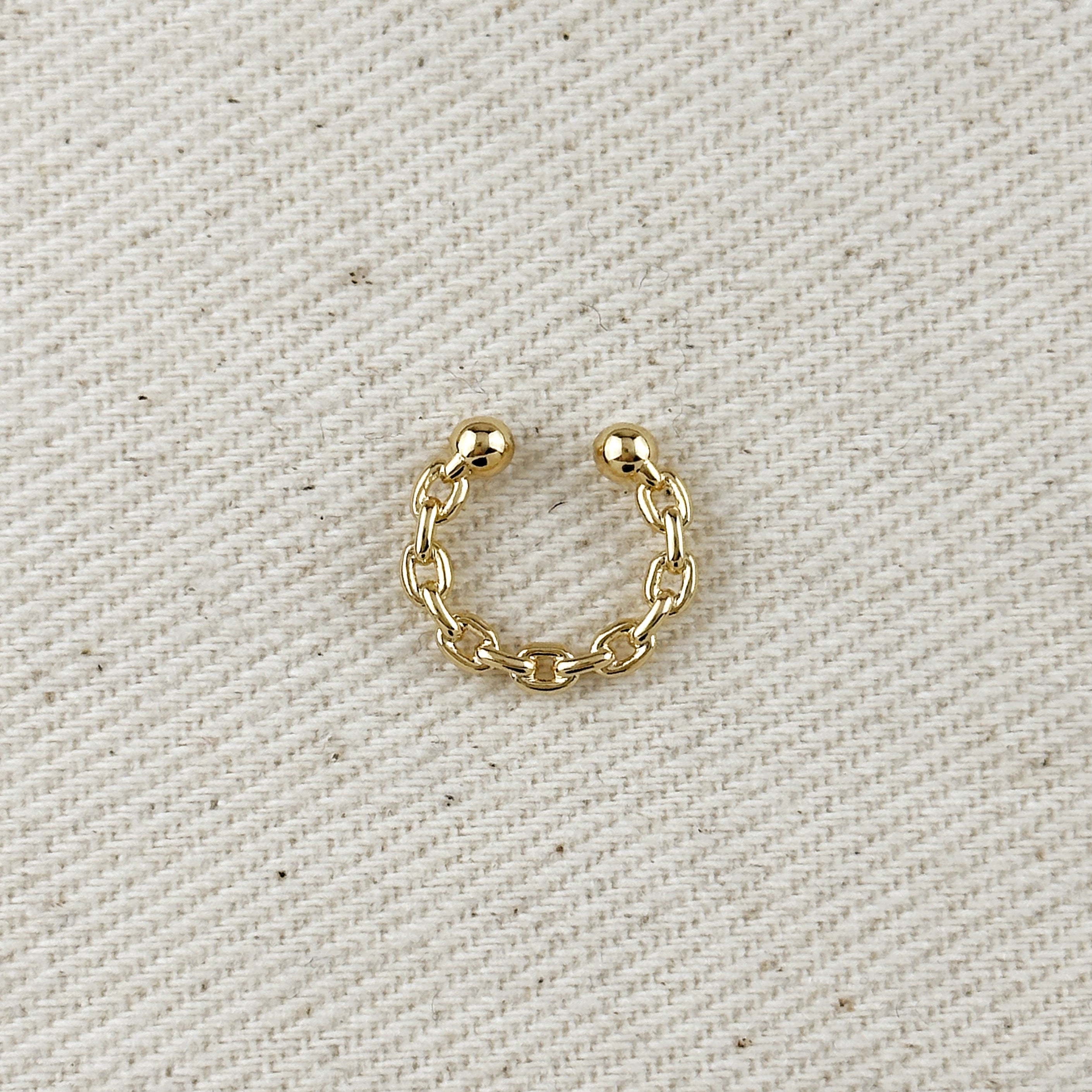 Mondsee 18k Gold Filled Crafted Chain Ear Cuff | 18k Gold Filled Jewelry