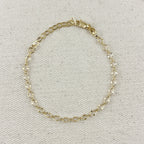 Mondsee 18k Gold Filled Diamond Cut Detailed Chain Bracelet | 18k Gold Filled Jewelry