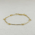 Mondsee 18k Gold Filled Fancy Box Chain Bracelet | 18k Gold Filled Jewelry