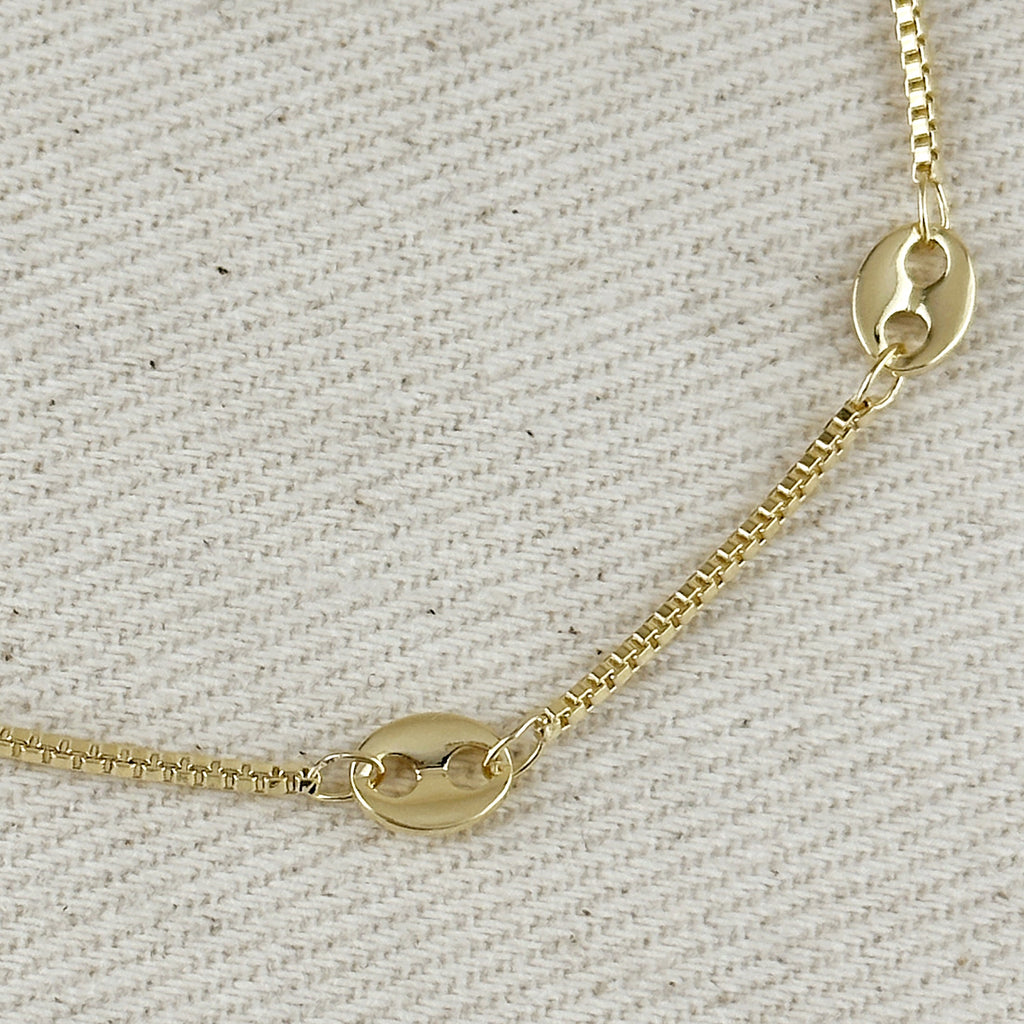Mondsee 18k Gold Filled Fancy Box Chain Bracelet | 18k Gold Filled Jewelry