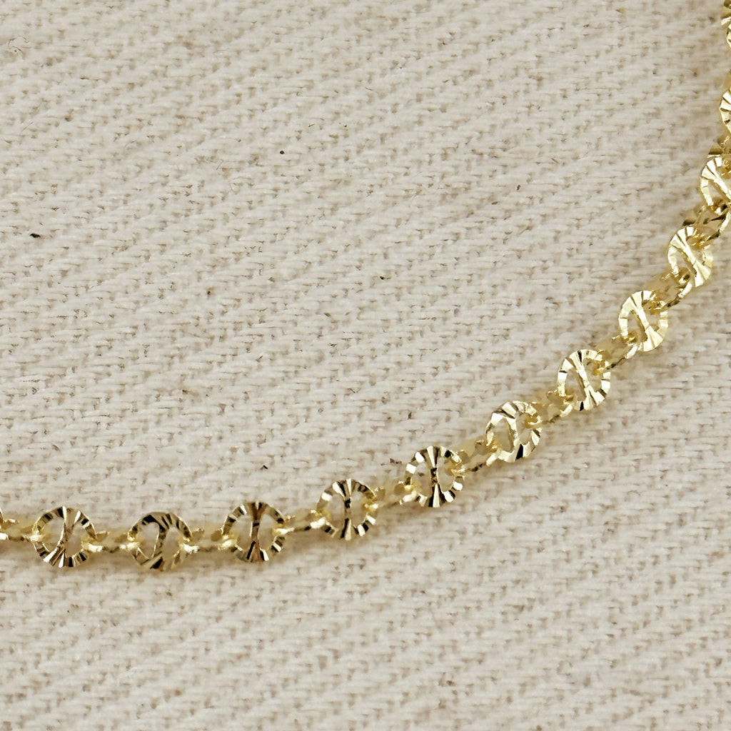 Mondsee 18k Gold Filled Diamond Cut Mirror Chain | 18k Gold Filled Jewelry