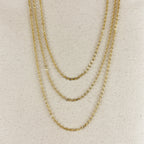 Mondsee 18k Gold Filled Diamond Cut Mirror Chain | 18k Gold Filled Jewelry