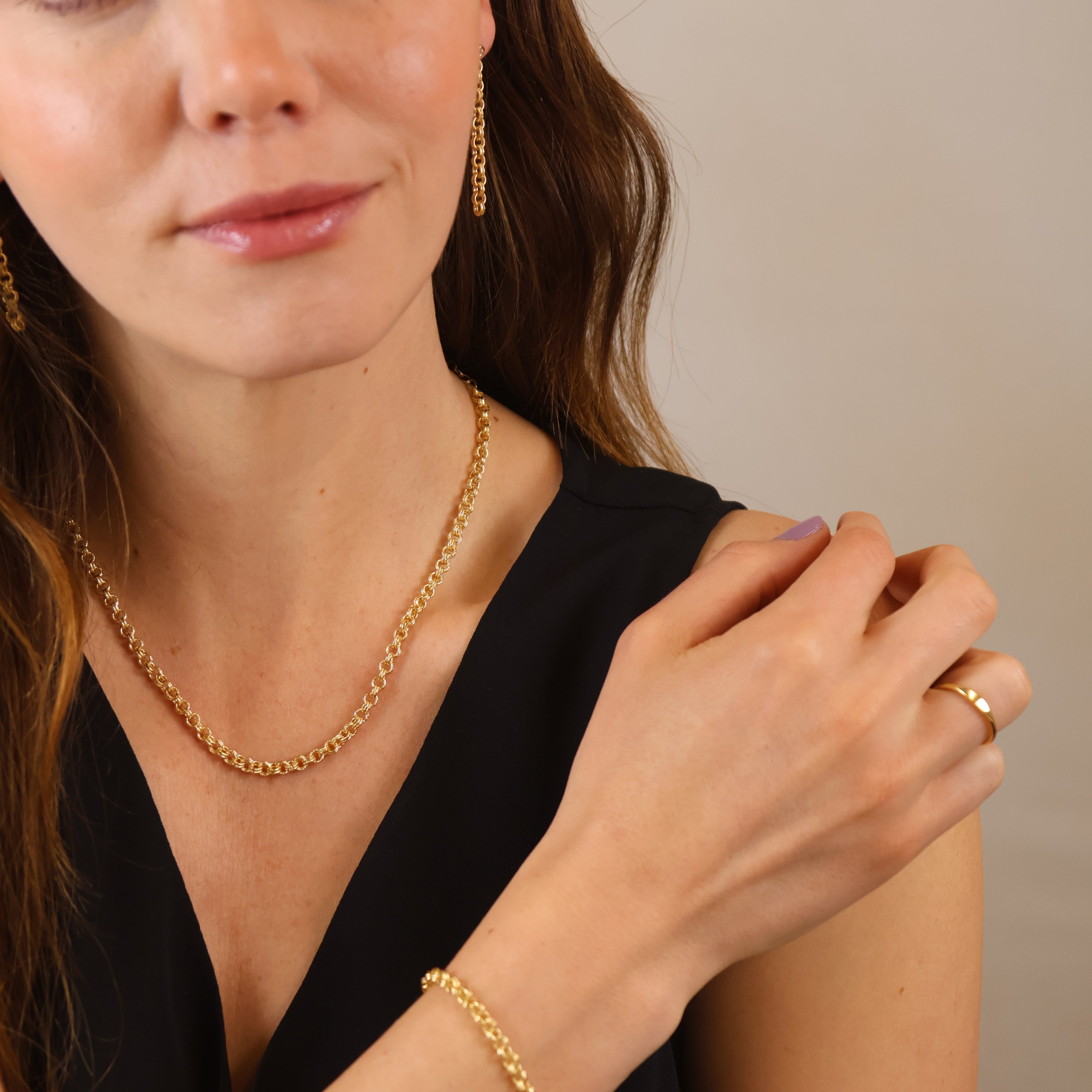 Mondsee 18k Gold Filled Double Rolo Chain Necklace | 18k Gold Filled Jewelry
