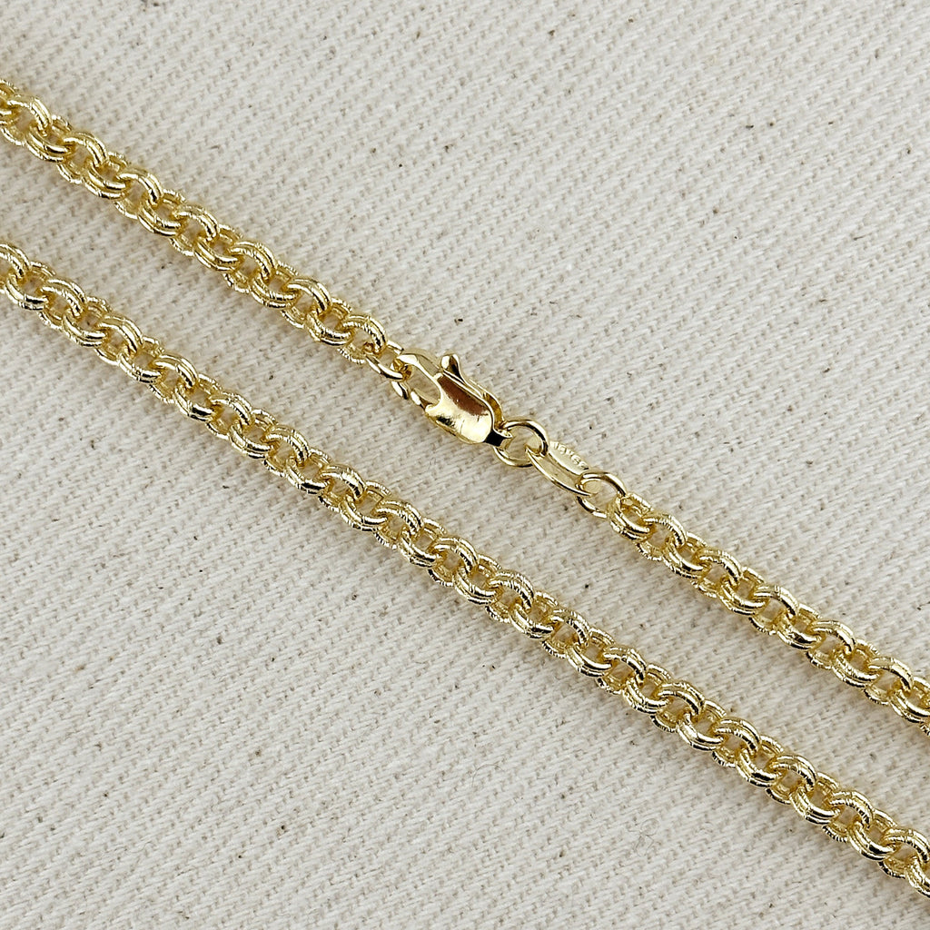 Mondsee 18k Gold Filled Double Rolo Chain Necklace | 18k Gold Filled Jewelry