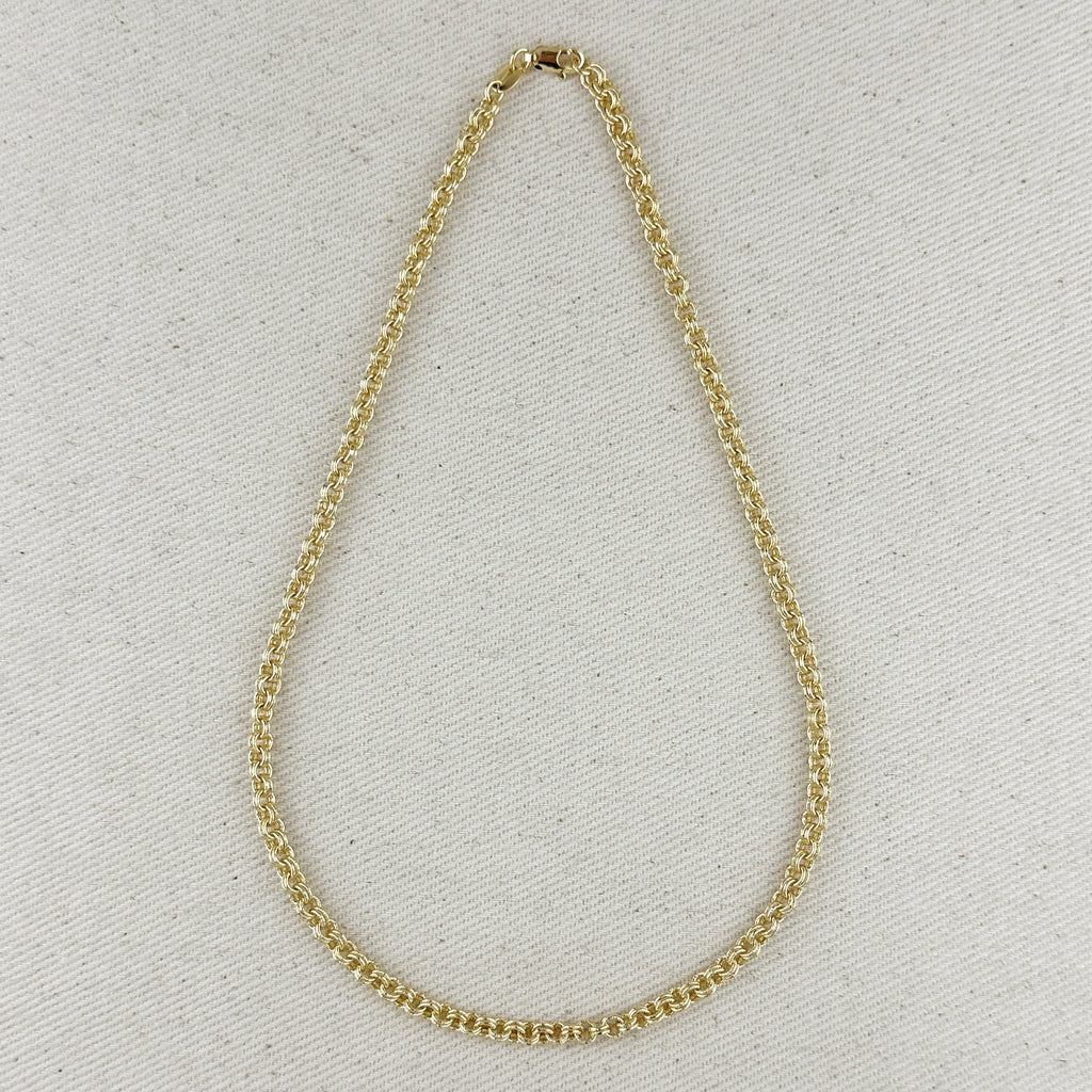Mondsee 18k Gold Filled Double Rolo Chain Necklace | 18k Gold Filled Jewelry
