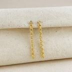 18k Gold Filled Double Rolo Chain Dangle Earrings