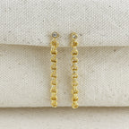 18k Gold Filled Double Rolo Chain Dangle Earrings