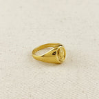 18k Gold Filled Lady Guadalupe Signet Ring