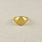 18k Gold Filled Lady Guadalupe Signet Ring