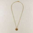 Mondsee 18k Gold Filled Cross Plate Charm Necklace | 18k Gold Filled Jewelry