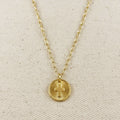 Mondsee 18k Gold Filled Cross Plate Charm Necklace | 18k Gold Filled Jewelry