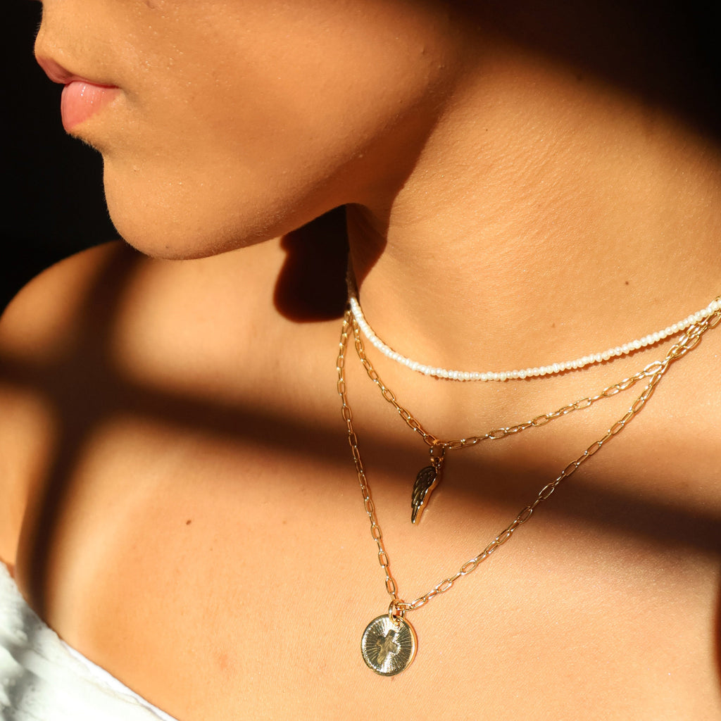 Mondsee 18k Gold Filled Angel Wing Necklace | 18k Gold Filled Jewelry