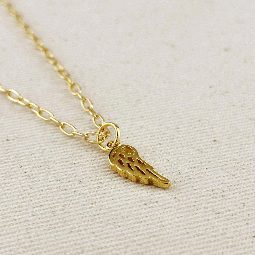 Mondsee 18k Gold Filled Angel Wing Necklace | 18k Gold Filled Jewelry