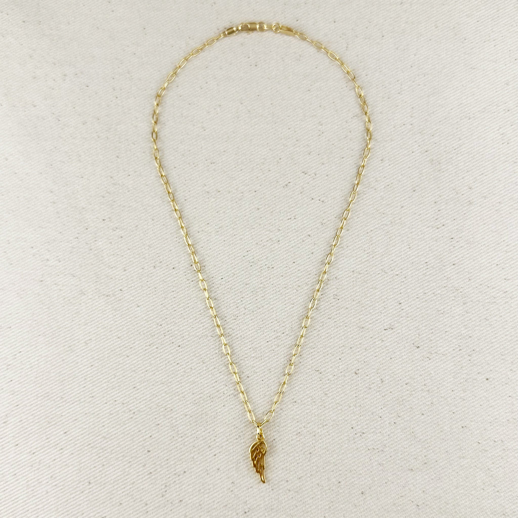 Mondsee 18k Gold Filled Angel Wing Necklace | 18k Gold Filled Jewelry
