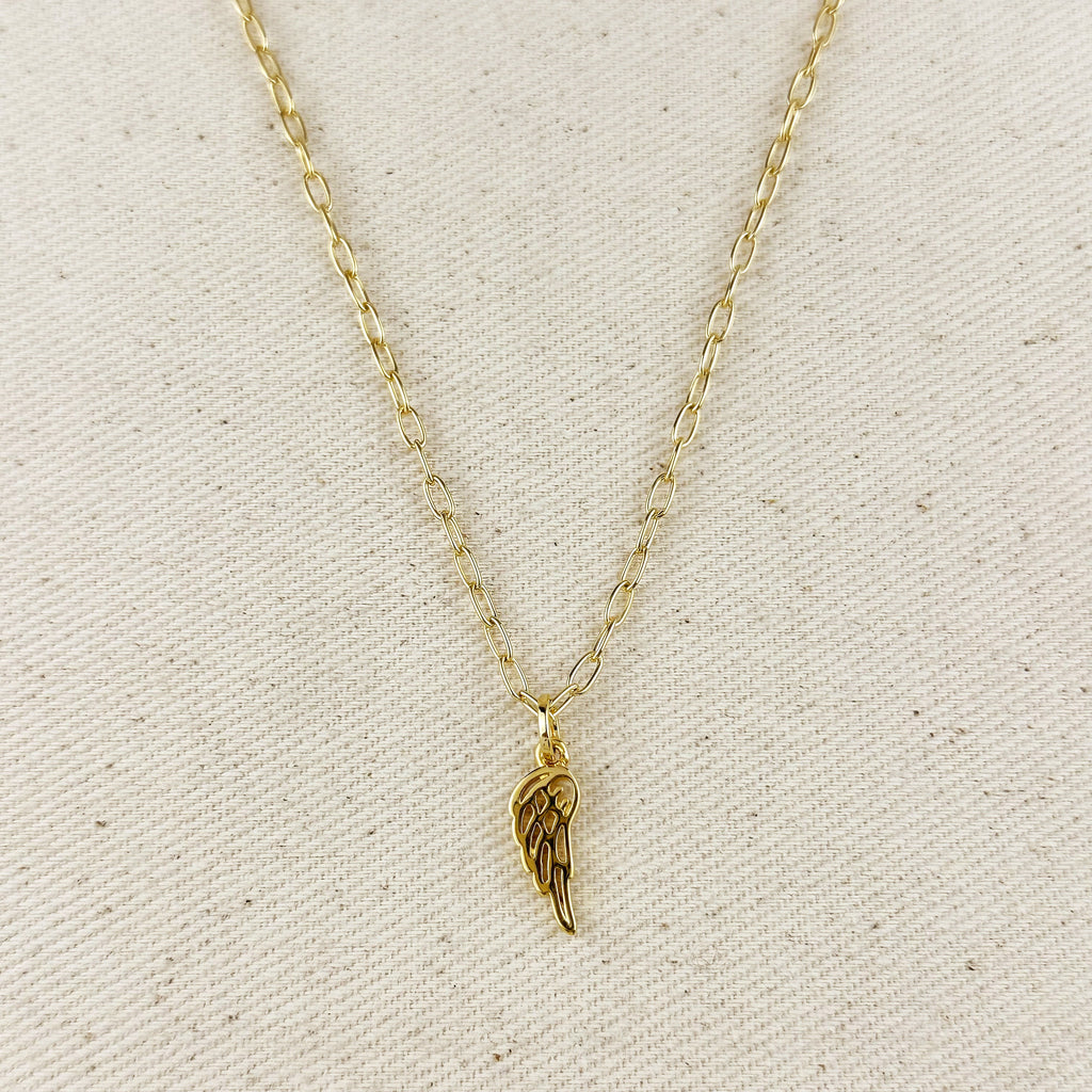 Mondsee 18k Gold Filled Angel Wing Necklace | 18k Gold Filled Jewelry
