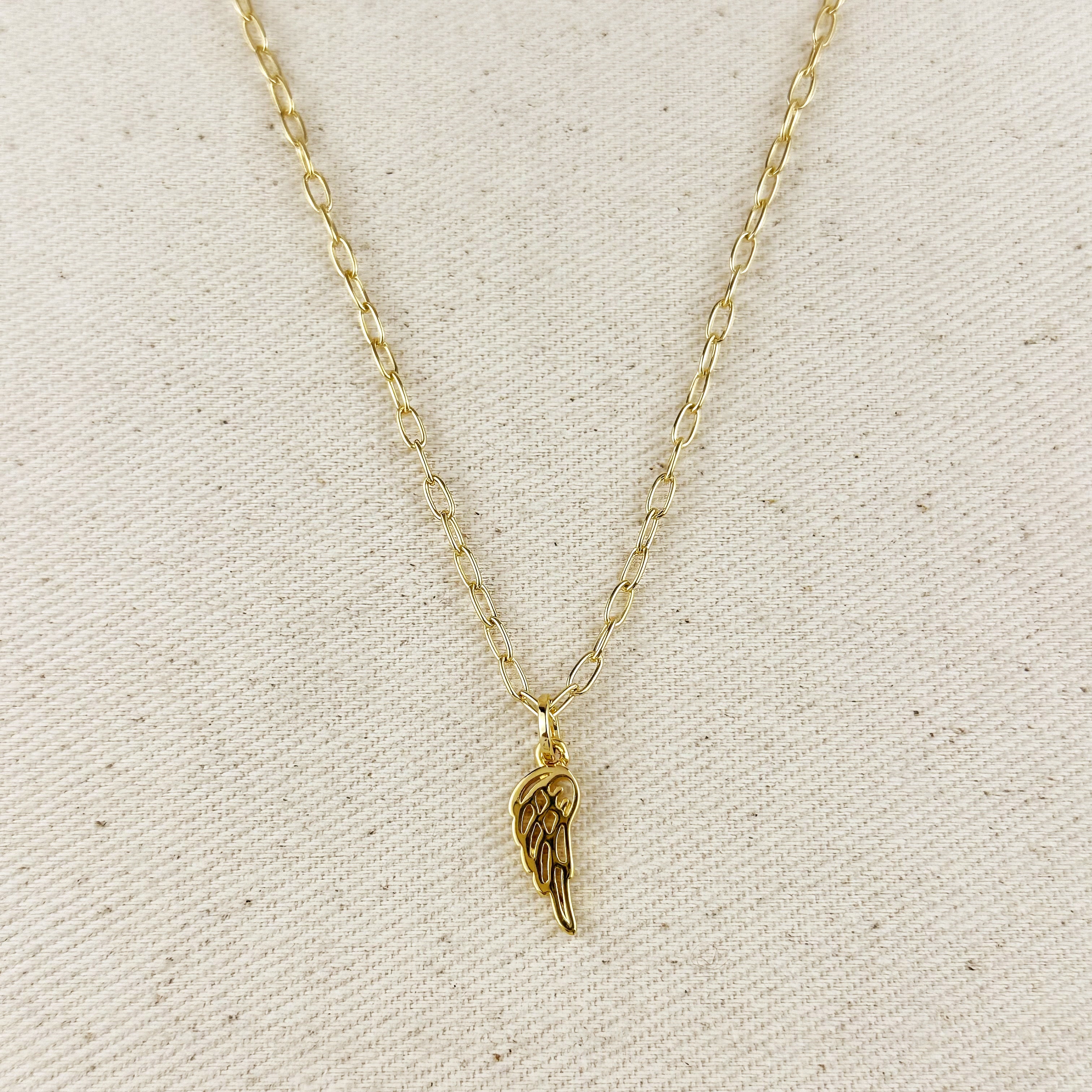Mondsee 18k Gold Filled Angel Wing Necklace | 18k Gold Filled Jewelry