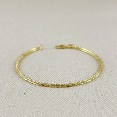 Mondsee 18k Gold Filled 2mm Square Rope Chain Bracelet | 18k Gold Filled Jewelry