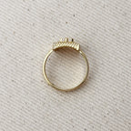 18k Gold Filled CZ Princess Cut Squared Top Ring