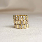 Mondsee 18k Gold Filled Chunky CZ Eternity Band Ring | 18k Gold Filled Jewelry