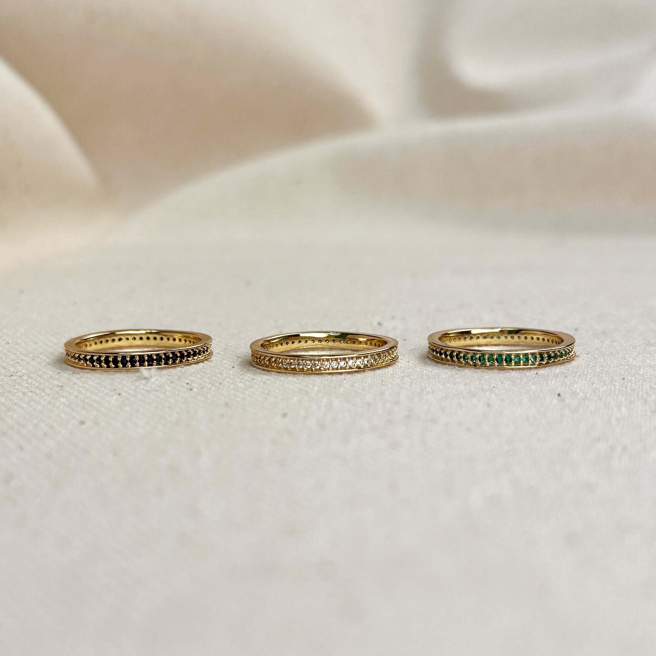 Mondsee 18k Gold Filled Eternity CZ Band Ring | 18k Gold Filled Jewelry