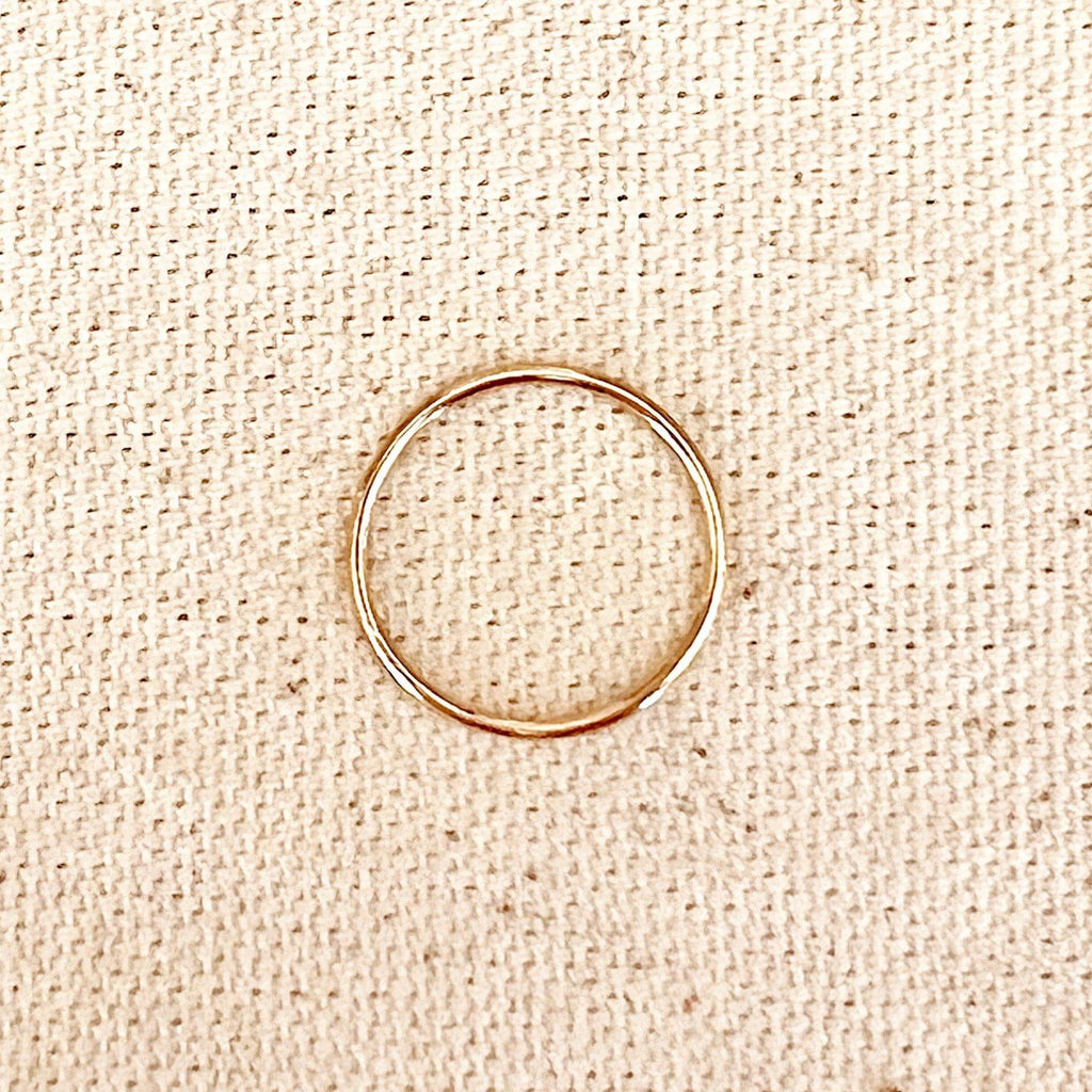 Mondsee 14k Gold Filled 1mm Plain Stackable Ring | 18k Gold Filled Jewelry