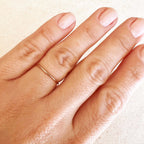 Mondsee 14k Gold Filled 1mm Plain Stackable Ring | 18k Gold Filled Jewelry