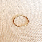 Mondsee 14k Gold Filled 1mm Plain Stackable Ring | 18k Gold Filled Jewelry
