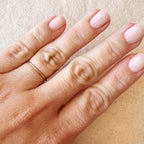 Mondsee 14k Gold Filled 1mm Sparkling Cut Stackable Ring | 18k Gold Filled Jewelry