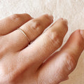 Mondsee 14k Gold Filled 1mm Sparkling Cut Stackable Ring | 18k Gold Filled Jewelry