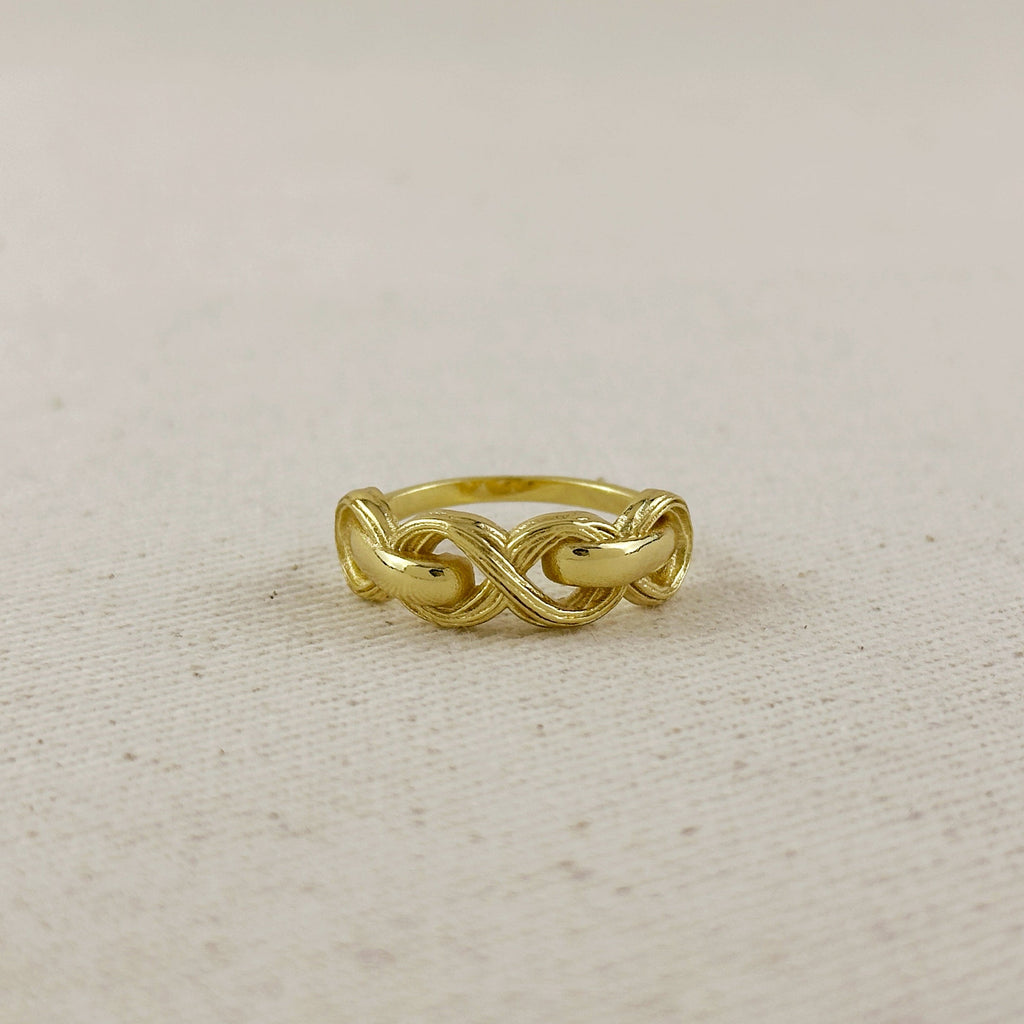 18k Gold Filled Braided Infinity Ring