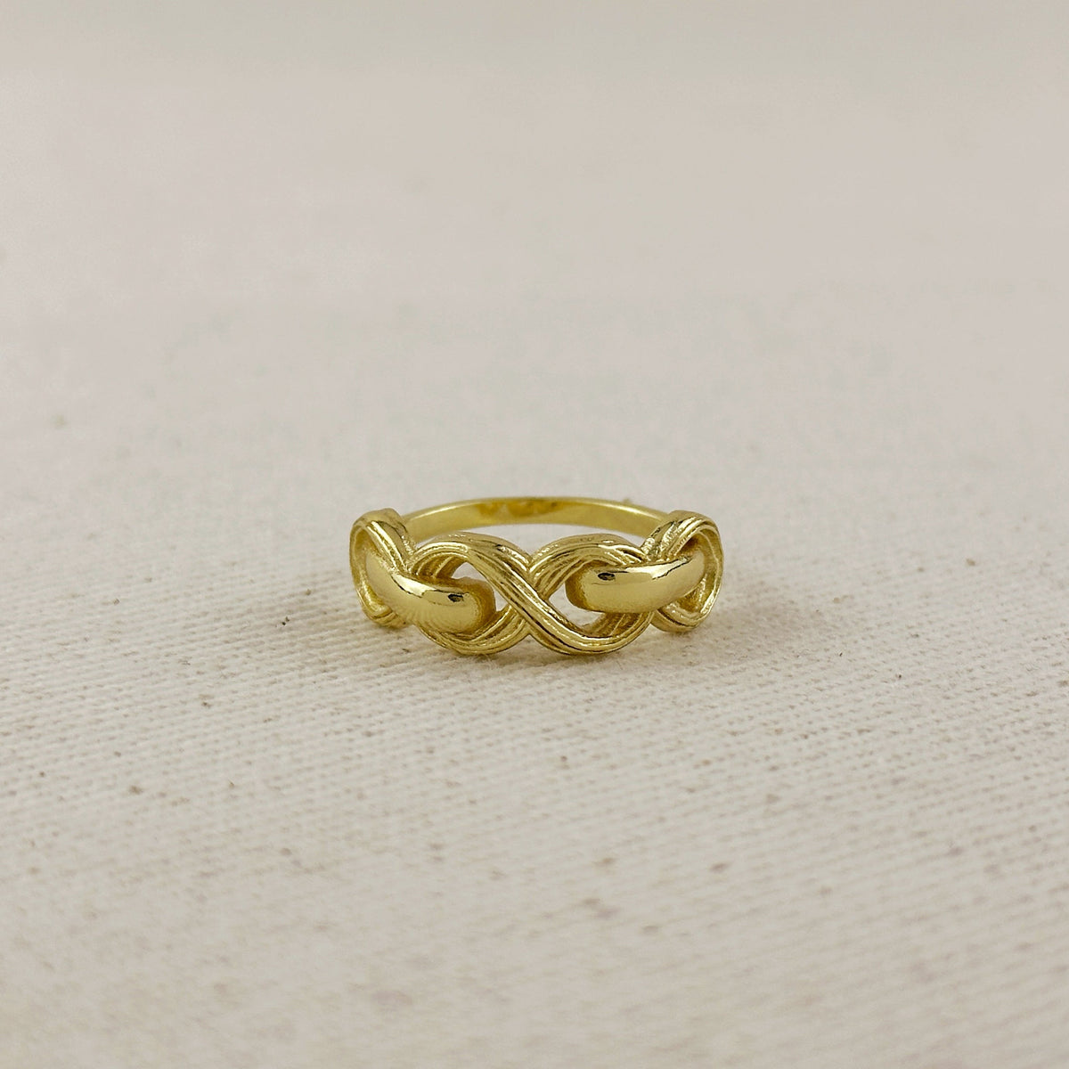 18k Gold Filled Braided Infinity Ring