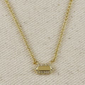 Mondsee 18k Gold Filled Pointed Rectangle Plate Necklace | 18k Gold Filled Jewelry
