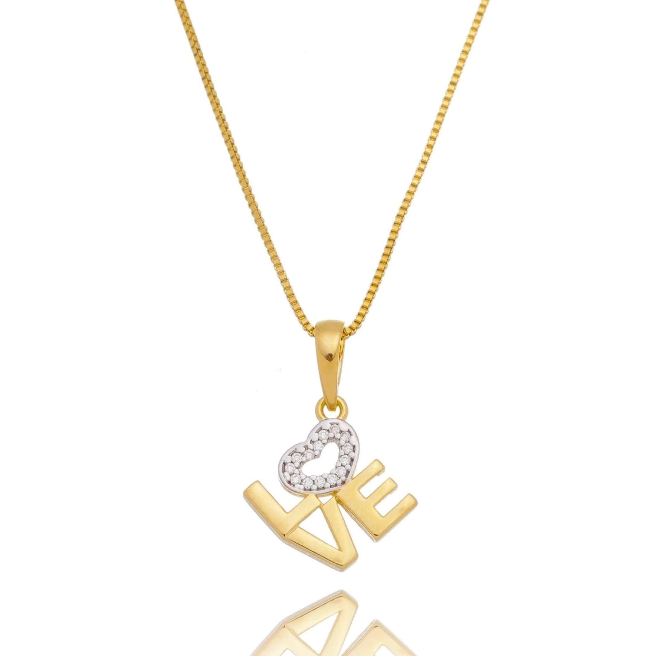 Mondsee 18K Gold Filled Love Letter Stack Necklace | 18k Gold Filled Jewelry